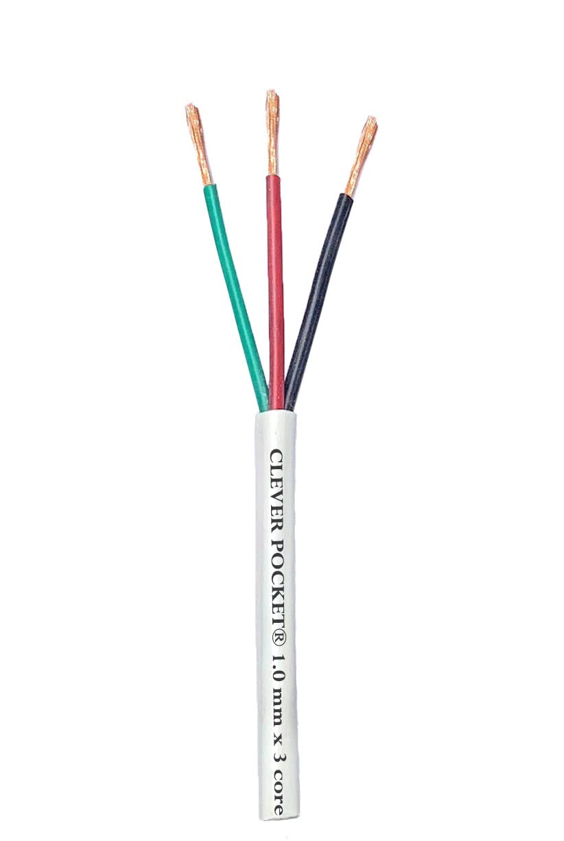 CLEVER POCKET® 1.0 Sq. mm 3 Core Round Copper Wires & Cables for Home, Domestic & Industrial Electrical Connections – White (20 meter long wire) (B09GYKFWMR) Amazon Price History, Amazon Price Tracker