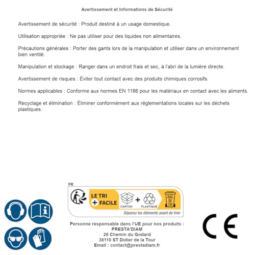 Jerrican Alimentaire 20L D-Work en Polyéthylène pour Stockage
