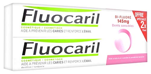 Fluocaril Dentifrice Dents Sensibles Bi-Fluoré Lot de 2 x 75 ml