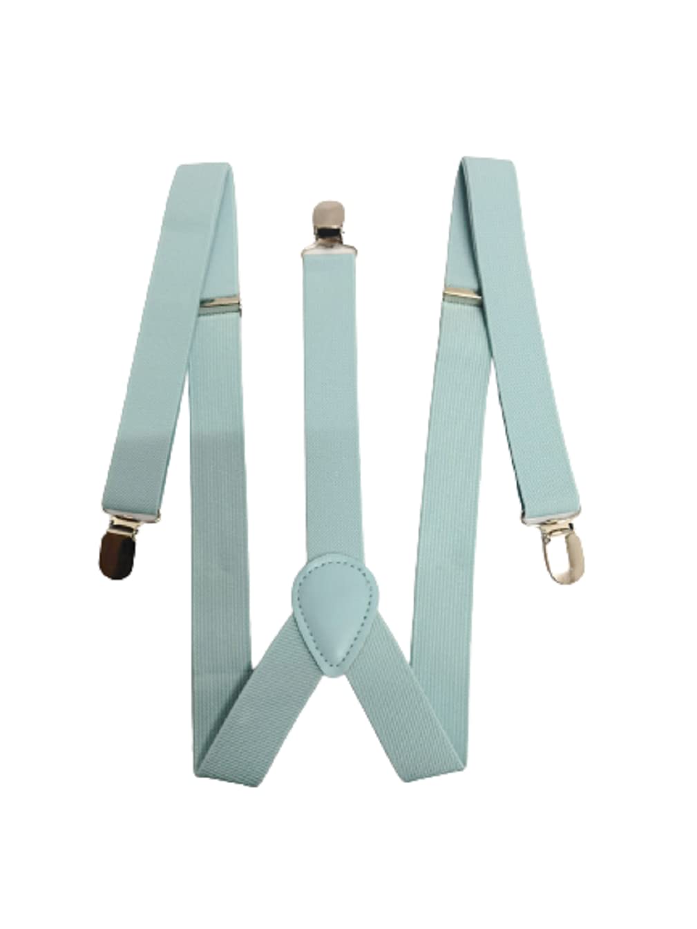 L&L® MENS LADIES UNISEX ADJUSTABLE SLIM BRACES TROUSER SUSPENDERS FANCY DRESS CLIP ON (Light blue)