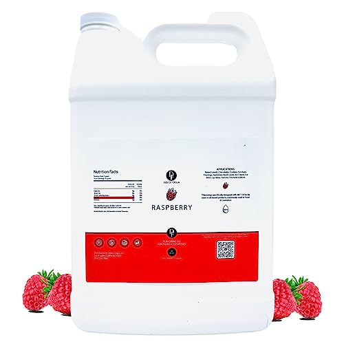 Dolce Flav Raspberry Flavoring Oil for Desserts, Restaurant Size, 1 Gallon