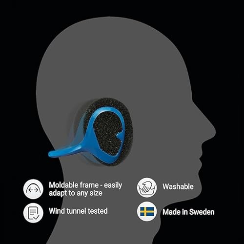 Windfree Wind Noise Reducer for Cycling – Bike Ear Wind Deflector for Wind Noise Reduction – Lightweight Ear Wind Protection, Universal Fit, Black – Suitable for Hearing Aid Users