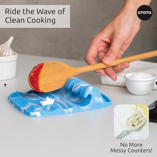 Image of OTOTO Funny Spoon Holder - Spoon Rest for Stove Top - Cooking Gadgets, Gifts, Cute Kitchen Accessories, Funny Gifts, Random Stuff