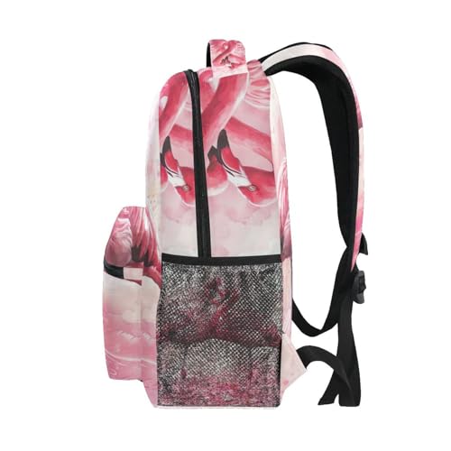 YETTASBIN Flamingo Backpack for Men Women, Waterproof High/Middle School Bookbag Lightweight Laptop Travel Daypack with Multiple Pockets for Teens Boys Girls4
