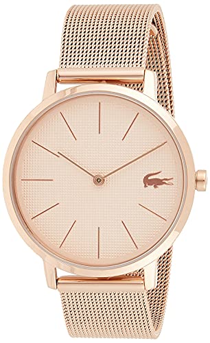 Lacoste Montre Analogique à Quartz pour Femme avec Bracelet milanais en Acier Inoxydable Couleur or rose - 2001080