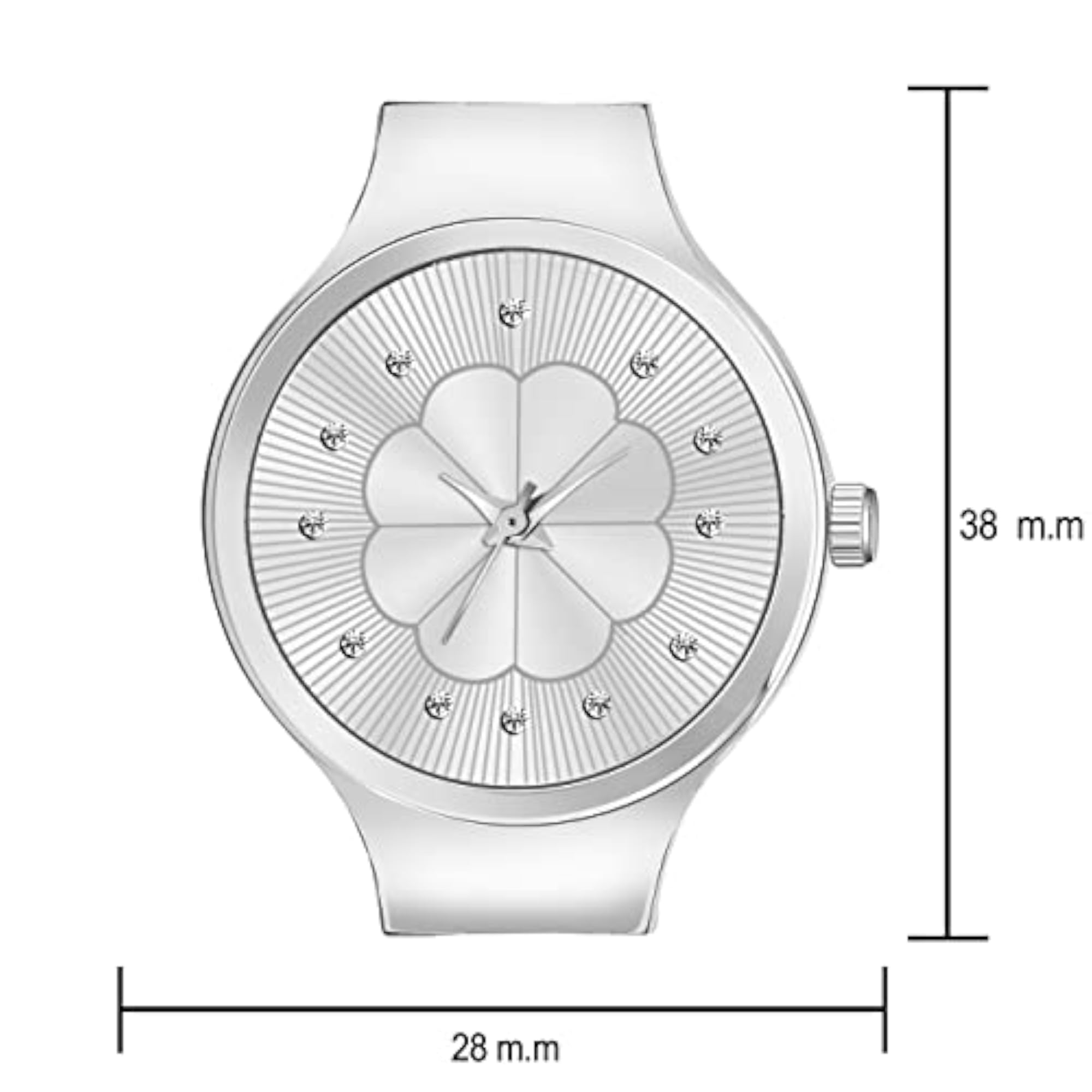Women's Analogue Designer Dial Metal Strap Watch