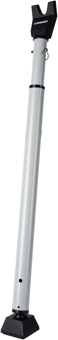 BRINKS- Portable Door Security Bar, Silver- Adjustable Security Door Jammer- Fits Standard Sliding Doors, Hinged Doors, and Windows- for Travel, Home, Dorm
