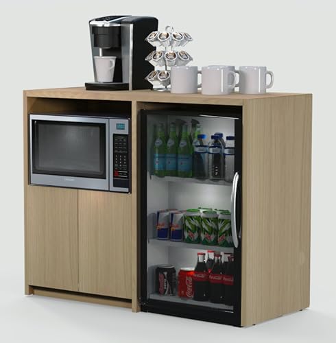 Driftwood Microwave and Fridge Cabinet