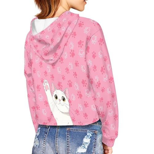 Girls Cute Crop Tops Workout Hoodies Long Sleeve Fashion Sweatshirts3