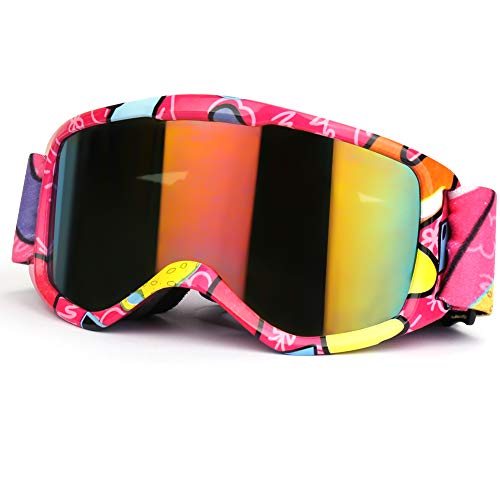 HOMAGA Bicycle Goggles for Kids,Youth 100% UV Protection Anti Fog Ski Snowboard Helmet