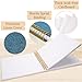 Hiwhy Scrapbook Photo Album Linen Cover, 10 x 10 Inch Hardcover Kraft White Pages Memory Book, for Travel Wedding Guest Book Christmas Baby Shower (20 Sheets/ 40 Pages,Blue)