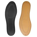 Pigskin Leather Insoles for Men and Women, Ultra-Thin Inner Shoe Soles Sweat-Absorbing Breathable Replacement Insoles Soft Inner Soles for Casual and Athletic Footwear (Size S, 35-39)
