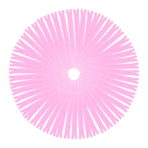 Image of Mandala Crafts 85 PCs Pink Assorted Lengths Nylon Zippers for Sewing
