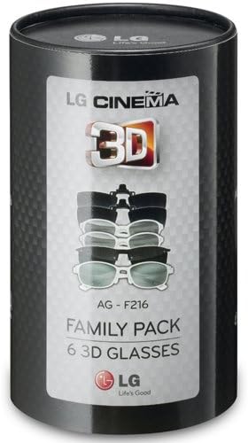 LG AG-F216 Cinema 3D Glasses Family Pack (6-Pairs) for 2011 and Up