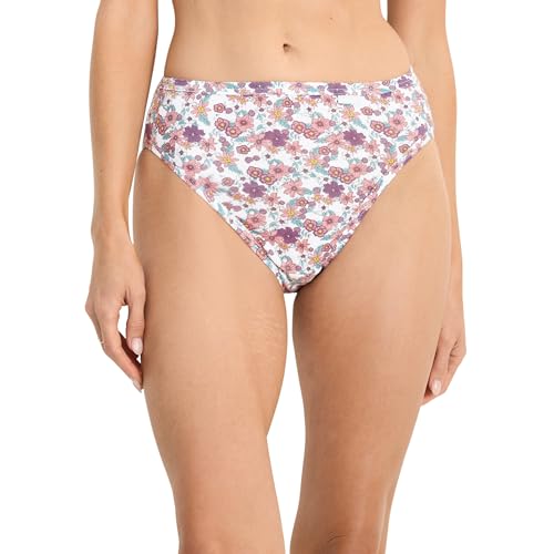 Image of Jockey Women's Underwear Elance French Cut - 3 Pack Underwear Women Pack, 100% Cotton, Bleached /Elissa Floral /Silver Plum, 10