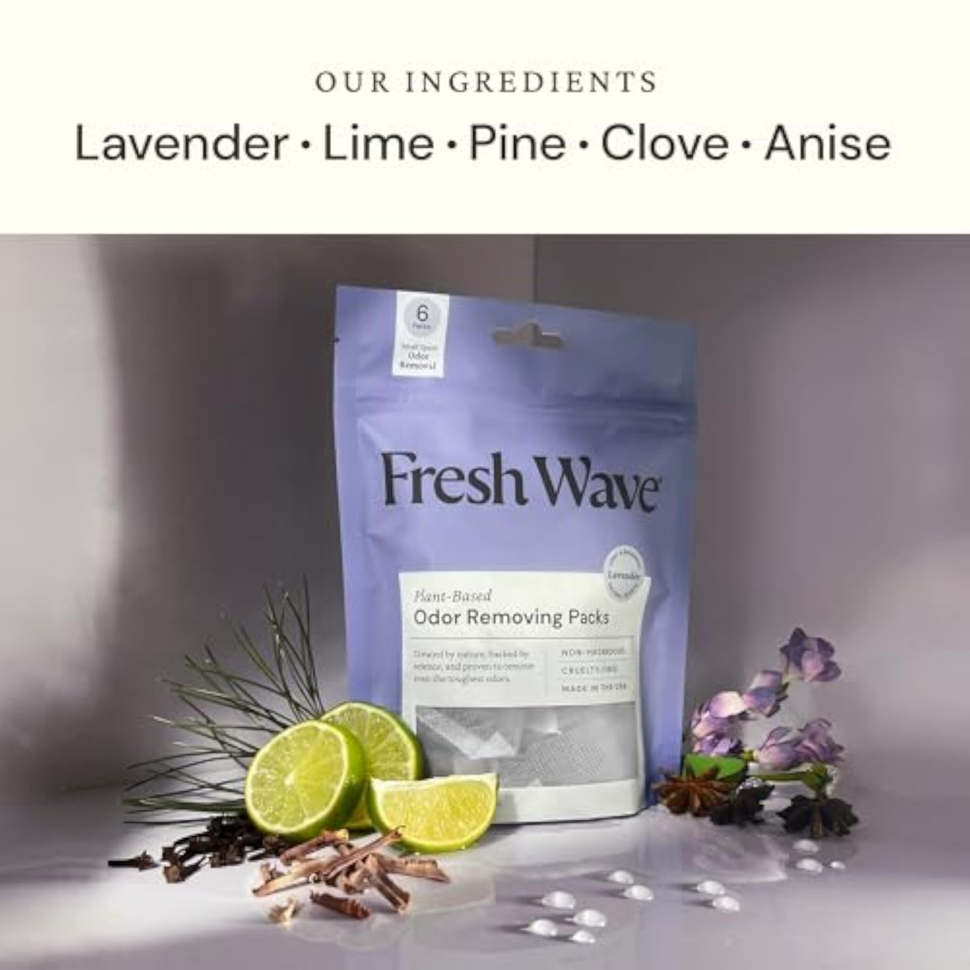 Fresh Wave Lavender Odor Removing Packs with Bonus Fresh Pod Case
