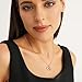 Zealmer Dainty Yellow Gold Plated Compass World Map Pendant Necklace Graduation Gift for Friends