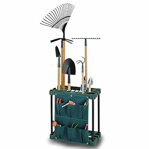 Kabalo Tuingereedschap Rack Schuur Opslag Tuinieren Caddy Apparatuur Houder Winkel Organizer Groen