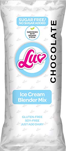 Keto Ice Cream Blender Mix, Chocolate - Sugar Free Gluten Free Vegan Low Net Carb Keto Friendly Fat Bomb Paleo Frozen Dessert Ice Cream Snack