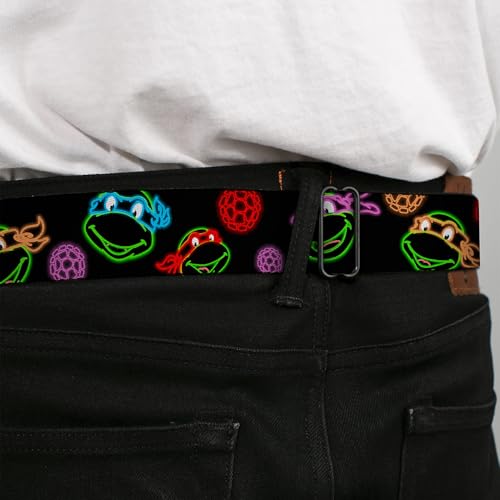 Buckle-Down unisex-child Classic Tmnt Logo Full Color Seatbelt Belt4