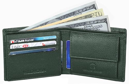 Image of WildHorn Rfid Protected Leather Wallet For Men, Green