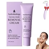 Hydrateology Facial Hair Removal, Official Effective Hydrateology Hair Remover for Sensitive Skin, Gentle Hydratology Facial Hair Remover, 100% Harsh Smell-Free, Long-Lasting Depilatory Cream (1)