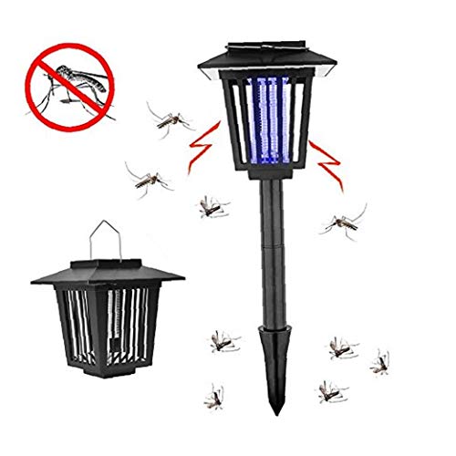 LjzlSxMF Solar Powered Bug Zapper Light Solar Mosquito Killer Flies Trap Pest Control Garden Led Lawn Lamp Electronic Insect Killer Waterproof for Outdoor
