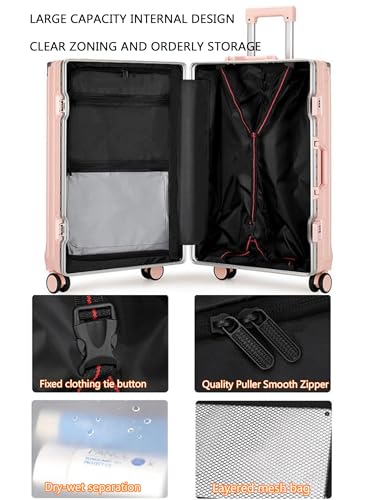 Large Suitcase Hard Shell Suitcase Medium Carry on Suitcase 4 Wheels Lightweight 3-Digit Anti-Theft Password Lock,Green,20in3