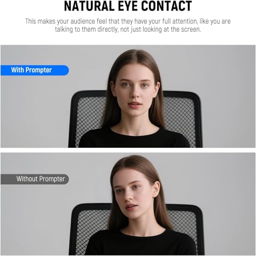 Image of NEEWER 2 in 1 Teleprompter 11 Inch with Monitor for Windows MacOS, Supports Screen Mirroring, Portable Prompter for Camera Mobile Phone Webcam for YouTube Twitch Live Streaming Conference, X11