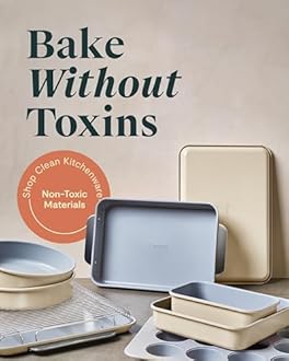 Caraway Nonstick Ceramic Bakeware Set (11 Pieces) - Baking Sheets, Assorted Baking Pans, Cooling Rack, & Storage - Aluminized Steel Body - Non Toxic, PTFE & PFOA Free - Black