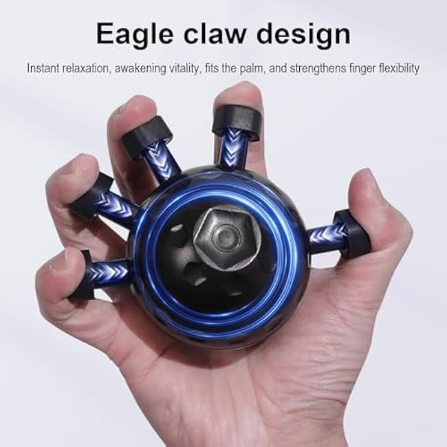 Powered Gear Power Ball Forearm,Finger Grip Strengthener, 2025 Upgraded Hand Grip Strengthener Finger Exerciser, Adjustable Hand Grip Strength Trainer for Grip Strength and Grip Training