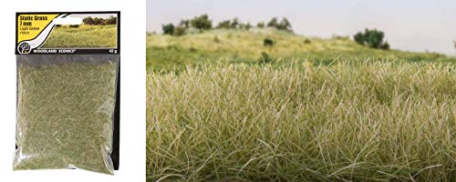 Woodland Scenics Static Grass, 4Mm Light Green, 7Mm Light Green, 4Mm Straw, And 7Mm Medium Green (Pack Of 4) - With Make Your Day Paintbrushes #TOP5