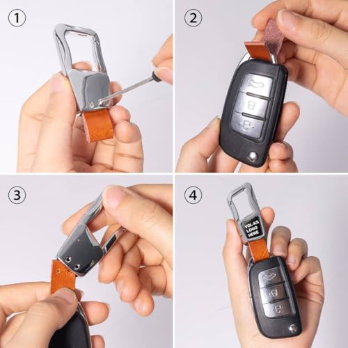 Image of GREENWORLD Premium Scratch-Proof Keychain /Keyring with Car Brand Name Logo | Durable Metal Keyring for Cars & Bikes with 2 Color Strap