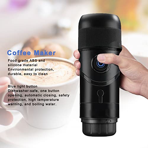 Qcwwy Máquina de Café Espresso Portátil, Cafetera de Viaje, Máquina de Café Compacta con Línea de Encendedor de… - Imagen 4