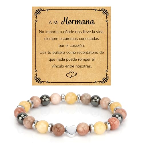 Regalo Hermana CumpleañOs Pulsera Hermana Originales Regalos Para Hermanas Regalo Para Mi Hermanas Mayor Regalos Dia De La Madre GraduacióN Amiga Piedras Chakras