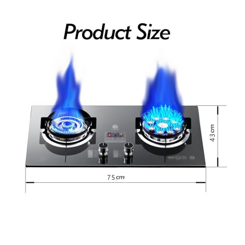 Estufa a gas 2 puestos 43x75 cm empotrable 110V miniatura 2