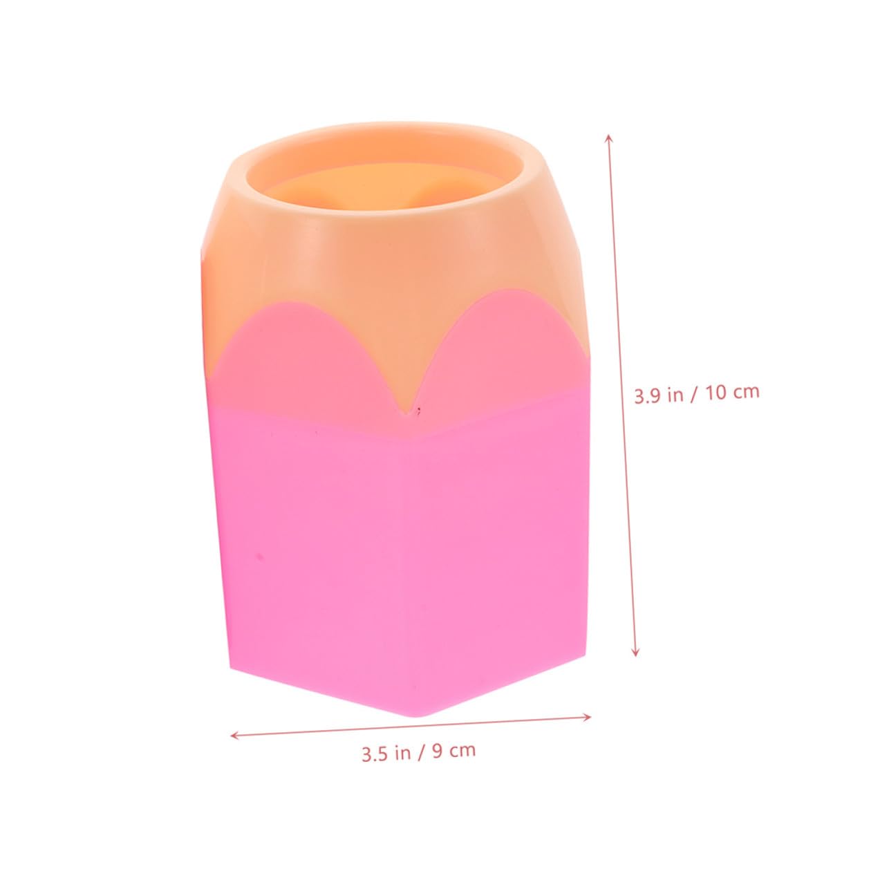 Lot de 6 Pots à Crayons en Abs Colorés et Multifonctions, Rangement Compact pour Bureau et Maison, Style Mignon et Simple Adapté aux Étudiants Style Aléatoire