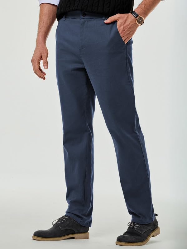 Elegancity Herren Chinohose Stretch Freizeithose Regular Fit Stoffhose Anzughose Einfarbig 60% Baumwolle Passform Mit Bundgummi S-3XL