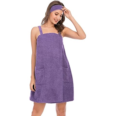 Alunsito Women’s Sleeveless Bathrobe in Purple Cover
