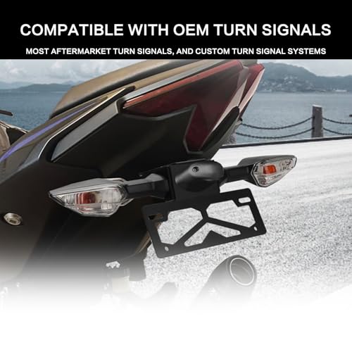 Image of Ninja 500 Fender Eliminator Kit, Tail Tidy License Plate Bracket Holder Motorcycle Fender Eliminator Compatible with Kawasaki Ninja 500 Z500 2024-2026 400 Z400 2018-2023 250 2018-2023