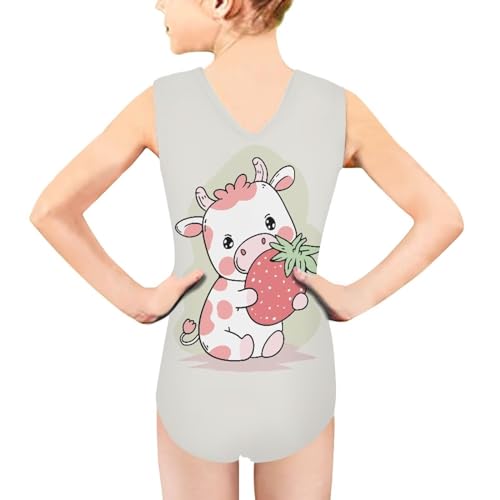 Image of Swimsuits for Girls 3-14 Sleeveless Bathing Suit for Kids Summer One Piece Swimming Suits
