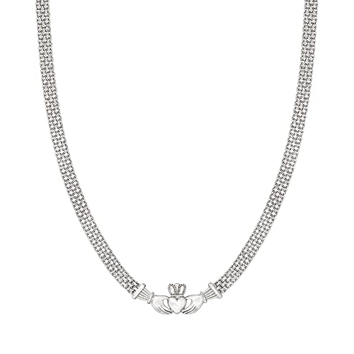 Ross-Simons Sterling Silver Bismark-Link Claddagh Necklace3