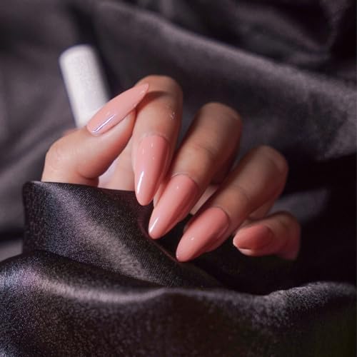 Image of Nails & More Peach Metallic Nail Polish, Argan Oil-Infused Gel Shine, Shiny Chrome Nails, Trendy Look | 10ml