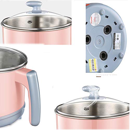 Xyanzi dianzhuguo 2L Mini Electric Skillet Cooking Rice Soup Porridge Stir-Fry Padella Antiaderente Multi-Funzione (con Steamer) - immagine 5