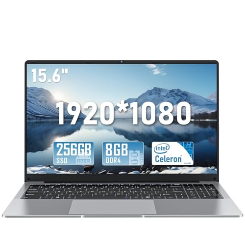 Image of Laptop Computer, 15.6 Inch Lap Top PC 2025, Win 11 Pro, 8GB RAM 256GB SSD, N4000 Processor, FHD Display 1920*1080P, WIFI5, BT4.2, Thin & Light, 5000mAh Battery, HDMI, for Student Office Business