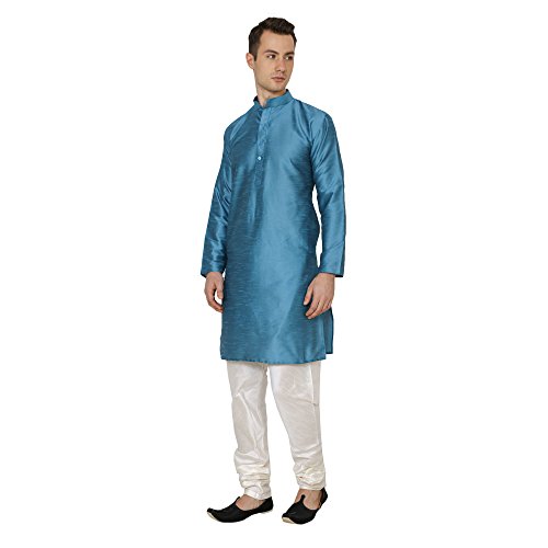 Image of Royal Kurta Men's Cotton Silk Plain Solid Long Only Kurta