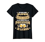 Offrez à une Petite-sœur ce vêtement plein d'humour pour son anniversaire, parfait pour celle qui transforme la pression en plaisir lors d'un apéro. C'est le cadeau idéal pour une Petite-sœur qui allie talent au travail et joie de vivre au quotidien.
