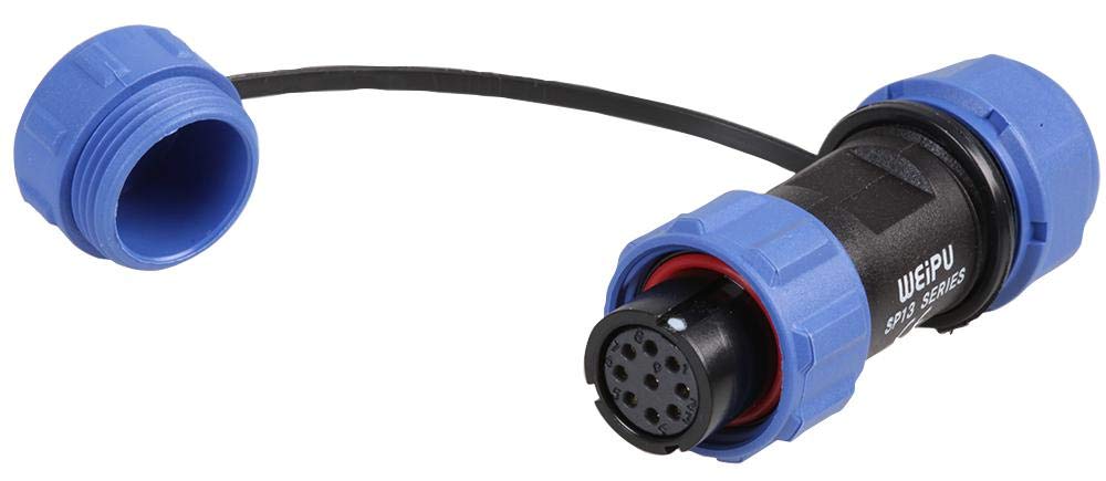 PRO ELEC PELR0127 Circular Threaded Connector Socket, 9-Pole, 5-8mm, IP68