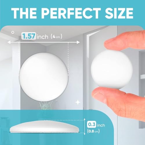 Image of Silicone Clear Rubber Door Bumper Stopers Wall Protectors for Furniture, 6Piece Pack Self Adhesive Door Handle Knob Wall Shield Bumper Guard for Wall - Transparent (6 PCS)