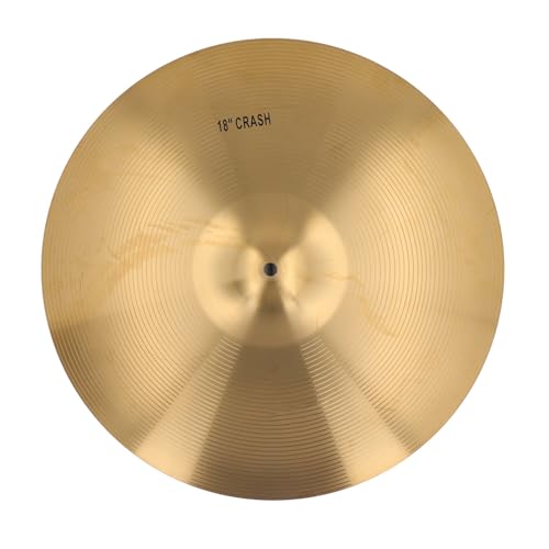 Crash Cymbal, Traditional Finish Brass for Drum Set, Crisp Sound Brass Jazz Drum Cymbal for Professional Music Enthusiasts 14 Inch (18 Inch)